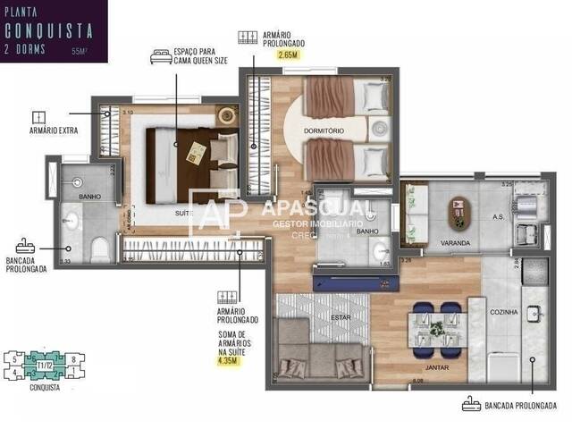 #1842 - Apartamento para Venda em São José dos Campos - SP